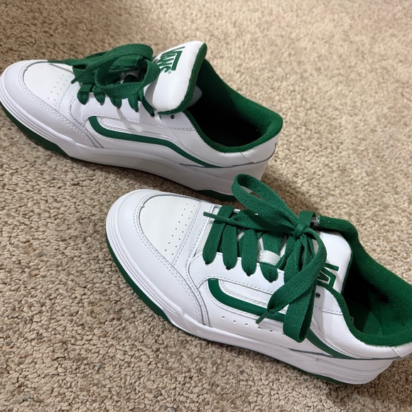 Vans Classic White and Green Sneakers - Picture 2 of 6